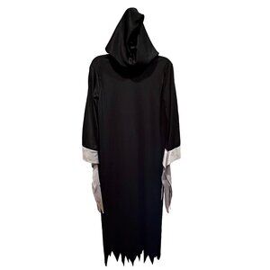Vintage Grim Reaper Scream Ghoul Hooded Robe Halloween Costume Youth Large